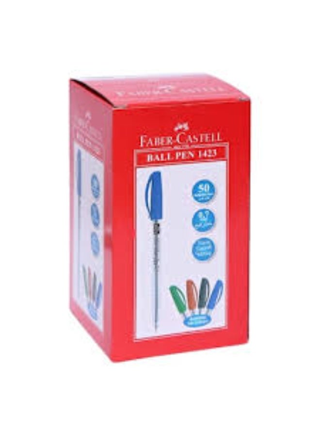 FABER-CASTELL FABER CASTELL 1423 BALL PEN 0.7mm Pack of 50pc - Image 1